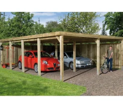 Weka Flachdach-Doppelcarport 618 Hot