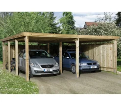 Weka Carports & Garagen - Flachdach-Doppelcarport 618