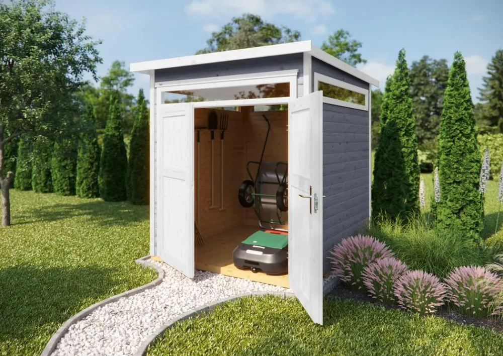 Weka Gartenhaus 265 Grau Hot