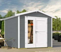 Weka Gartenhaus 224 A Gr. 2, ca. B280/H230/T263 cm Grau Hot