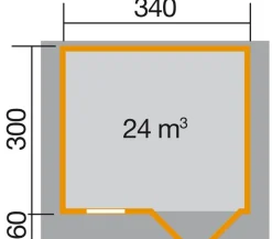 Weka Gartenhaus 109 Gr. 2, ca. B420/H266/T374 cm Natur Sale