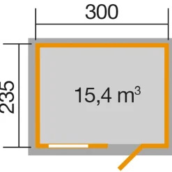 Weka Gartenhäuser & Gerätehäuser > Gartenhaus 123 Gr. 4, ca. B380/H253/T274 cm
