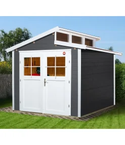 Weka Gartenhäuser & Gerätehäuser - Gartenhaus 226 Gr.2, ca. B267/H252/T261 cm Dunkelgrau