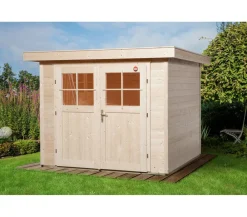 Weka Gartenhaus 227 Gr.2, ca. B259/H217/T284 cm Hellbraun Discount