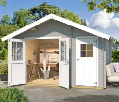 Weka Gartenhaus 253 Gr. 2, ca. B420/H270/T310 cm Hellgrau