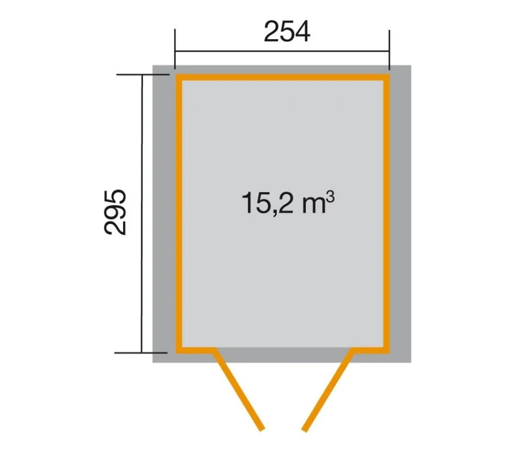 Weka Gartenhaus 316 Gr.5, ca. B290/H221/T318 cm Natur Outlet