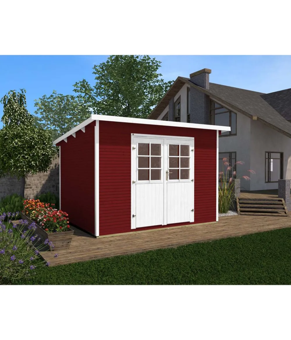 Weka Gartenhaus 219 Gr. 1, ca. B260/H218/T277 cm Dunkelrot Best