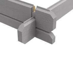 Weka Gartenhaus 253 Gr. 1, ca. B420/H270/T260 cm Hellgrau New