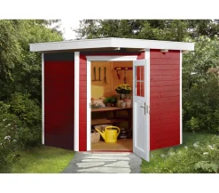 Weka Gartenhaus 229 Gr.1, ca. B244/H217/T244 cm Rot Hot