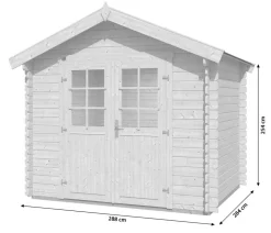 Weka Gartenhaus 209 Gr. 2, ca. B288/H254/T284 cm Natur