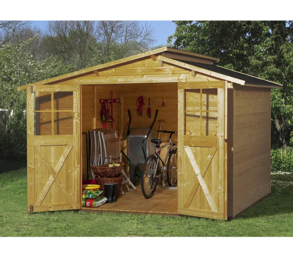 Weka Gartenhaus 323 Gr.3, ca. B330/H232/T217 cm Natur New