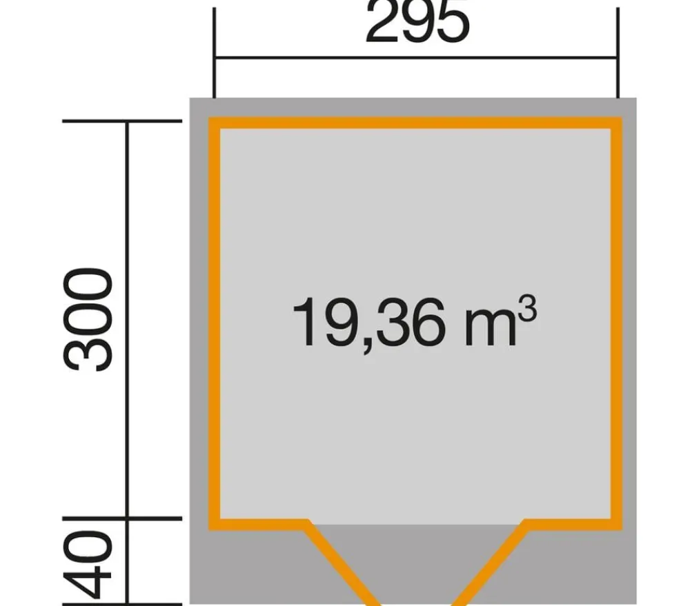 Weka Gartenhaus 179 Gr. 4, ca. B356/H224/T375 cm Grau Hot