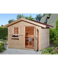 Weka Gartenhaus 123 Gr. 3, ca. B380/H253/T239 cm Natur Discount