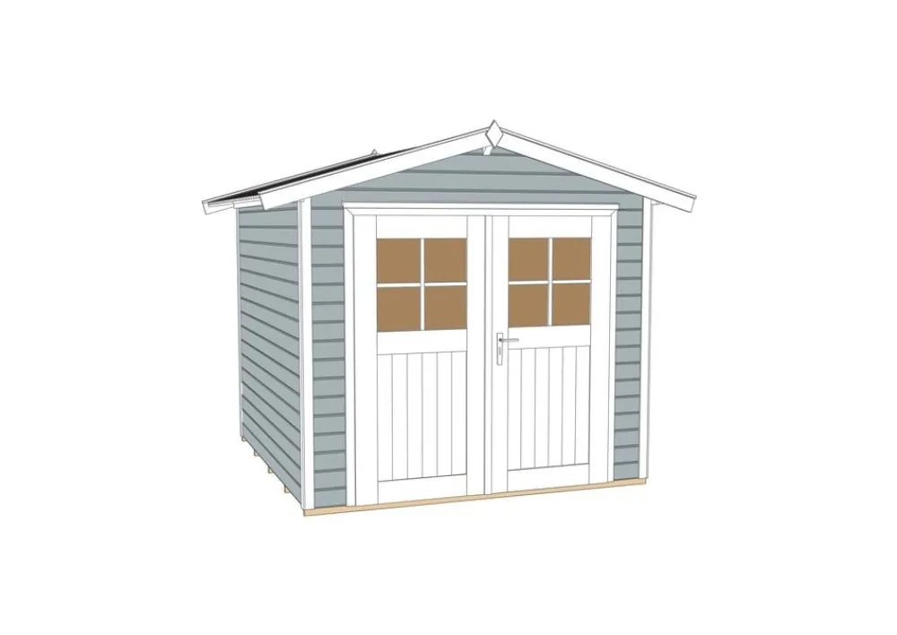Weka Gartenhaus 224 Gr. 1, ca. B260/H238/T233 cm Grau Online