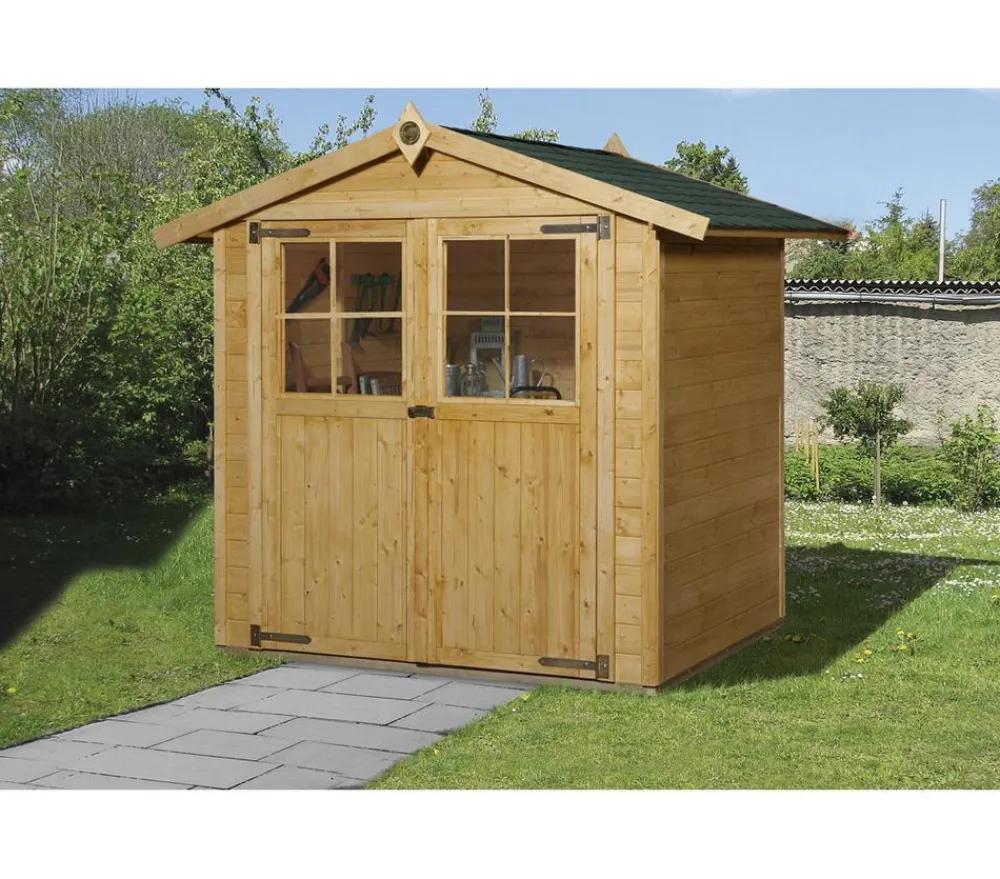 Weka Gartenhäuser & Gerätehäuser - Gartenhaus 316 Gr.1, ca. B240/H221/T171 cm Braun