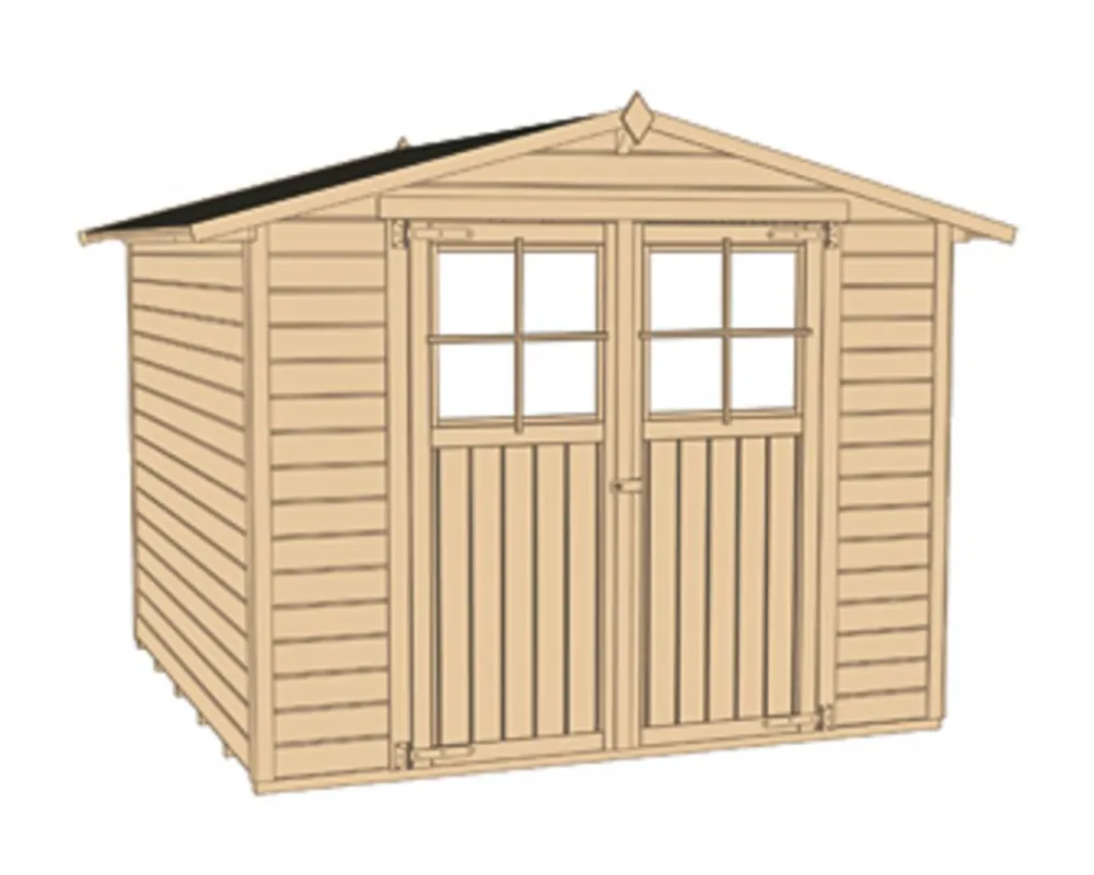 Weka Gartenhäuser & Gerätehäuser - Gartenhaus 316 Gr.1, ca. B240/H221/T171 cm Braun