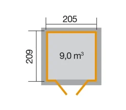 Weka Gartenhäuser & Gerätehäuser > Gartenhaus 226 Gr.1, ca. B237/H252/T231 cm
