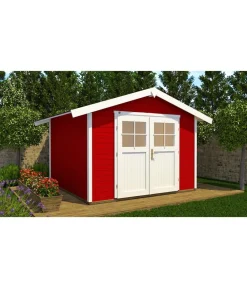 Weka Gartenhäuser & Gerätehäuser - Gartenhaus 122 Gr. 3, ca. B380/H253/T239 cm Rot