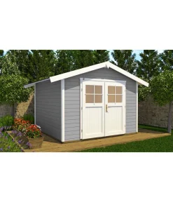 Weka Gartenhaus 122 Gr. 3, ca. B380/H253/T239 cm Grau Best