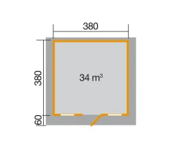 Weka Gartenhaus 110 Gr. 2, ca. B460/H266/T454 cm Natur Outlet