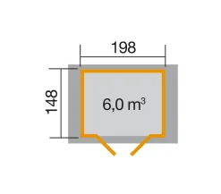 Weka Gartenhäuser & Gerätehäuser > Gartenhaus 316 Gr.1, ca. B240/H221/T171 cm