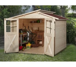 Weka Gartenhäuser & Gerätehäuser - Gartenhaus 323 Gr.2, ca. B290/H221/T217 cm Natur