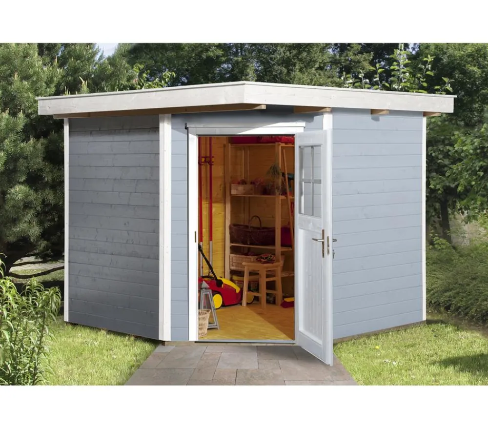 Weka Gartenhaus 229 Gr. 2, ca. B270/H217/T270 cm Grau Clearance