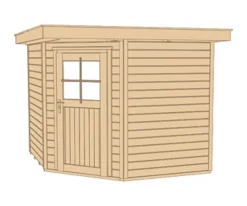 Weka Gartenhaus 229 Gr. 2, ca. B270/H217/T270 cm Grau Clearance