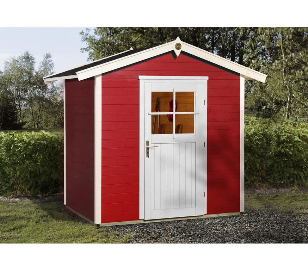 Weka Gartenhaus 223 Gr.1, ca. B260/H238/T178 cm Rot Sale