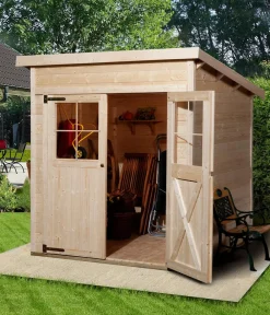 Weka Gartenhaus 325 Gr. 2, ca. B200/H225/T241 cm Natur Discount