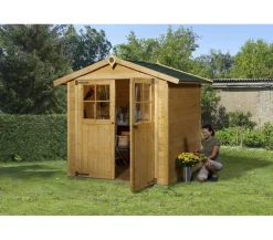 Weka Gartenhaus 316 Gr. 2, ca. B240/H221/T217 cm Hellbraun Hot
