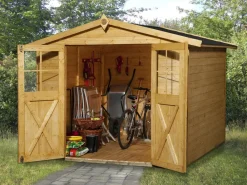 Weka Gartenhäuser & Gerätehäuser - Gartenhaus 316 Gr.3, ca. B290/H221/T217 cm Braun