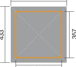 Weka Pergolen - Gartenoase 651 A Gr. 1, ca. B433/H314/T433 cm