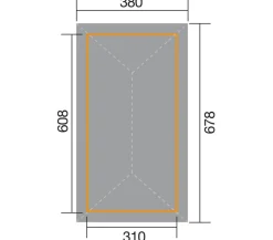 Weka Pavillons|Carports & Garagen > Gartenoase 651 B Gr. 2, ca. B678/H306/T380 cm