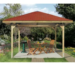 Weka Pavillons|Pergolen > Gartenoase 651 Gr. 3, ca. B380/H299/T380 cm