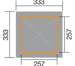 Weka Pergolen > Gartenoase 651 Gr. 2, inkl. Dachschindeln, ca. B333/H286/T333 cm