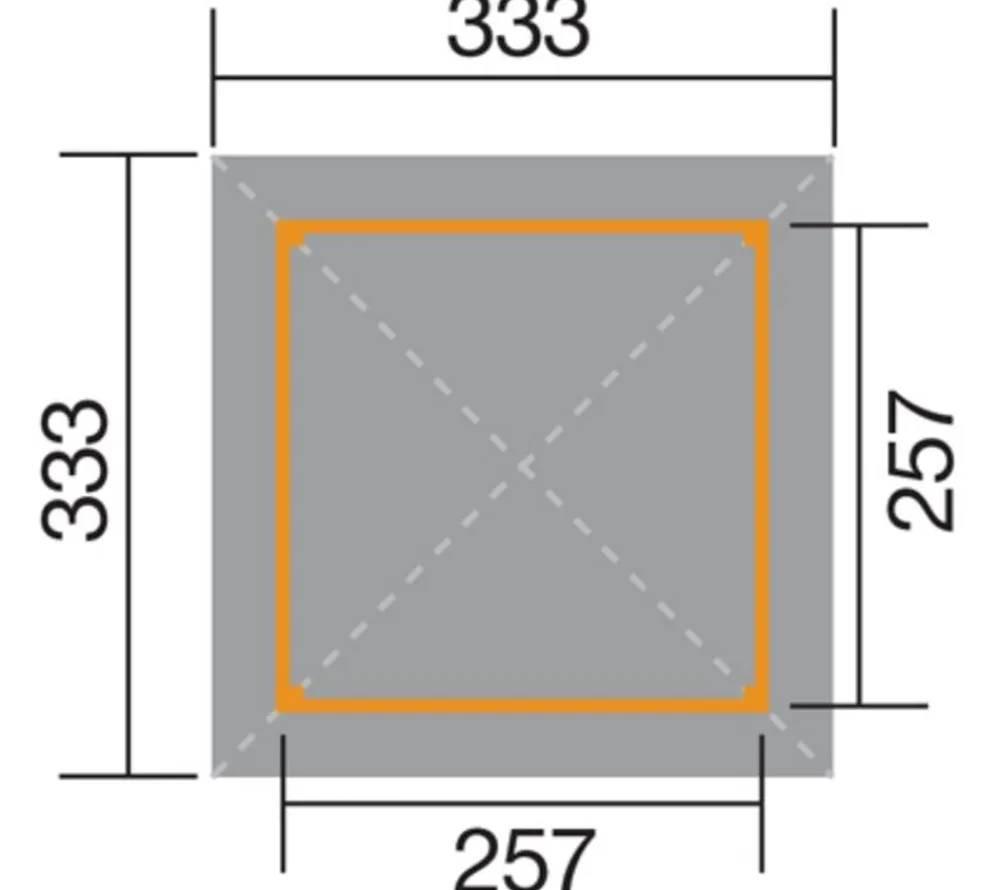 Weka Pergolen > Gartenoase 651 Gr. 2, inkl. Dachschindeln, ca. B333/H286/T333 cm