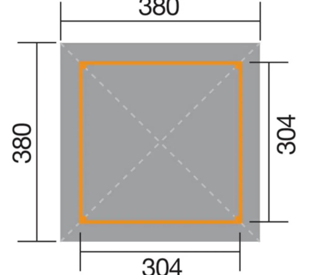 Weka Pergolen - Gartenoase 651 Gr. 3 inkl. Dachschindeln, ca. B380/H299/T380 cm