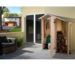 Weka Gartenschränke & Minigaragen > Garten-Terrassenschrank 351 A inkl. Schleppdach, ca. B162/H196/T105 cm