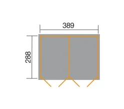 Weka Lagerhaus 607 Variante 3, ca. B408/H214/T318 cm Natur Discount