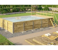 Weka Massivholzpool 595 Gr. 2, ca. B650/H201/T490 cm, Folie Online