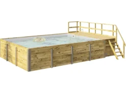 Weka Massivholzpool 595 Gr. 2, ca. B650/H201/T490 cm, Folie Online