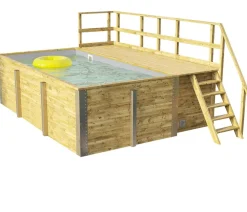 Weka Pools & Whirlpools - Massivholzpool 595 Gr. 1, ca. B490/H201/T315 cm, Folie