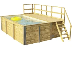 Weka Pools & Whirlpools - Massivholzpool 595 Gr. 1, ca. B490/H201/T315 cm, Folie Sand/Mosaic