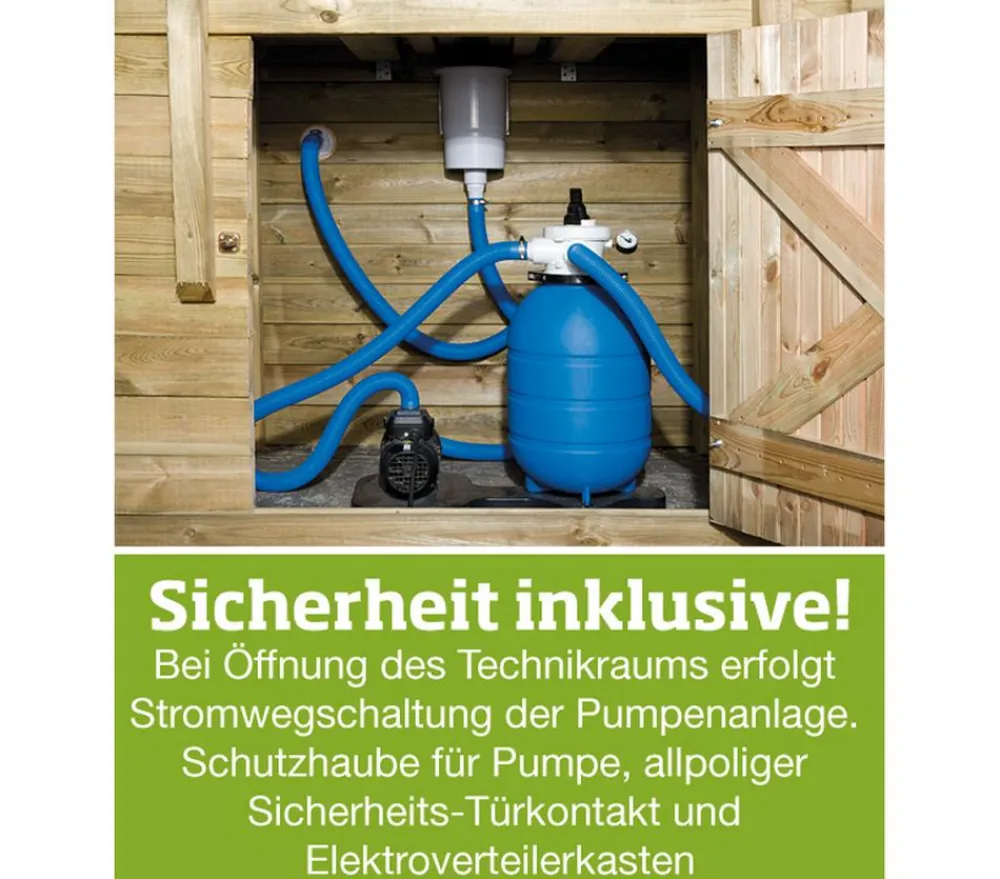 Weka Pools & Whirlpools - Massivholzpool-Set 593 B Gr. 2 Natur