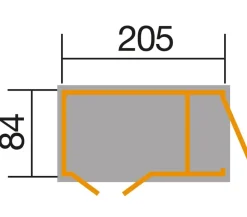 Weka Gartenschränke & Minigaragen - Multibox 367, ca. B215/H152/T95 cm Dunkelgrau