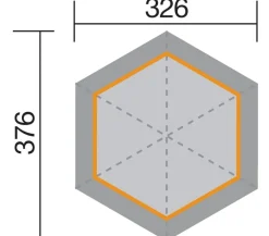 Weka Pavillon 656 Gr. 1, ca. B326/H295/T376 cm Natur Sale