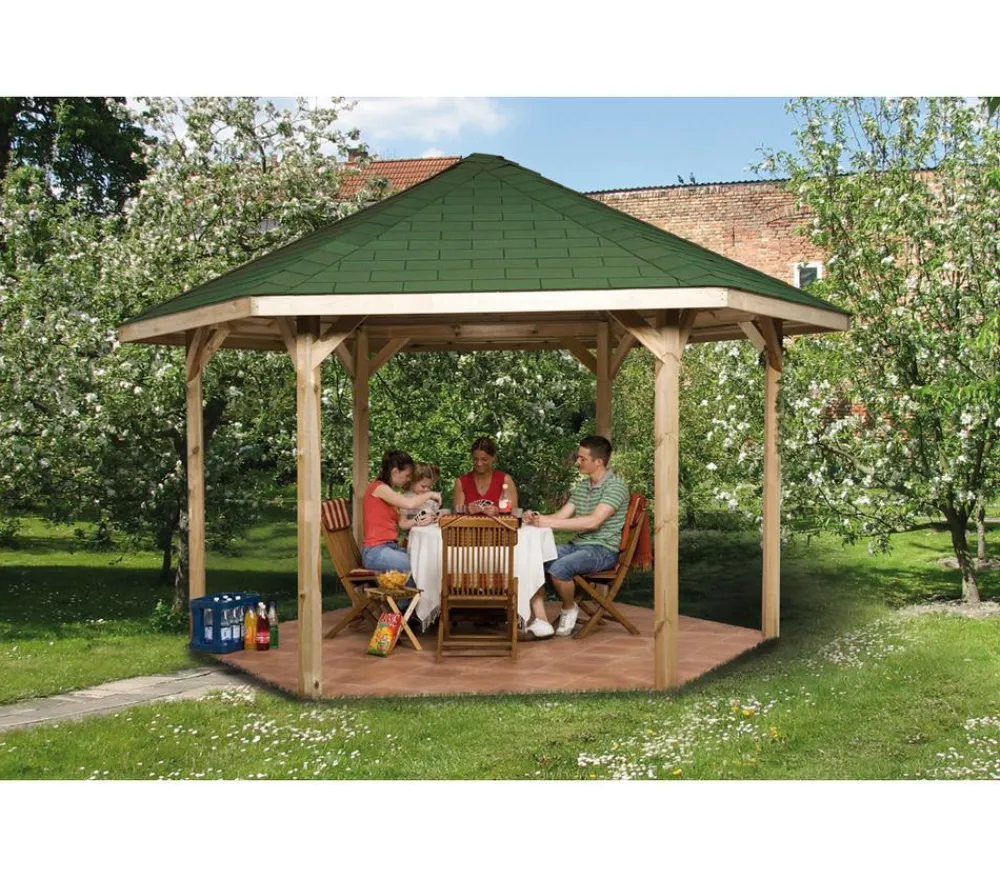 Weka Pavillons - Pavillon 656 Gr. 2, ca. B399/H312/T461 cm Natur