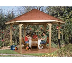 Weka Pavillon 656 inkl. Dachschindeln Natur Sale