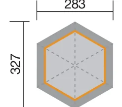 Weka Pavillons > Pavillon 233 inkl. Sitzgarnitur, ca. B283/H245/T327 cm